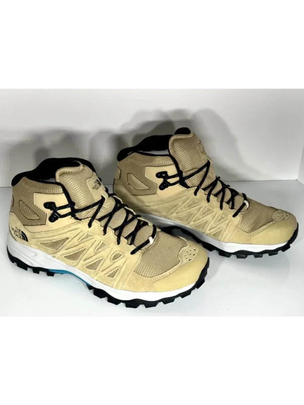 North Face Men's Size 11 Truckee Mid Hiking Boots Khaki Stone & Black - NEW